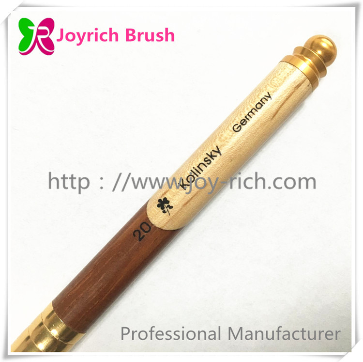 JRA9--Double colours wooden handle with kolinsky hair acrylic nail brush