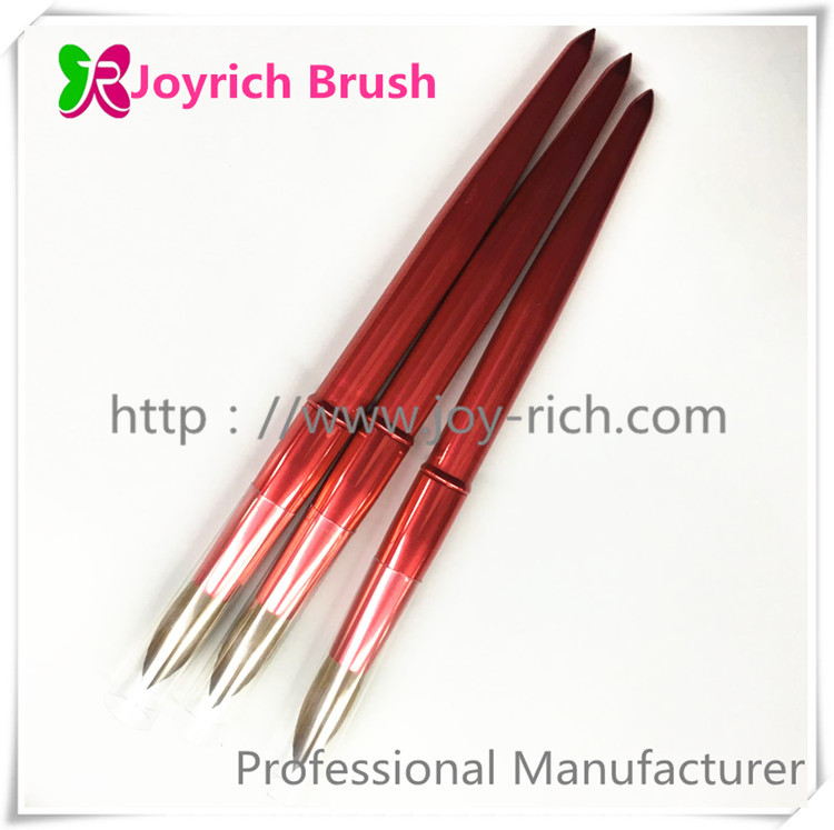 JRA16--Red metal handle kolinsky hair acrylic nail brush