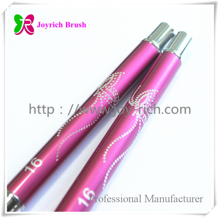 JRA19--Pink metal handle kolinsky hair acrylic nail brush