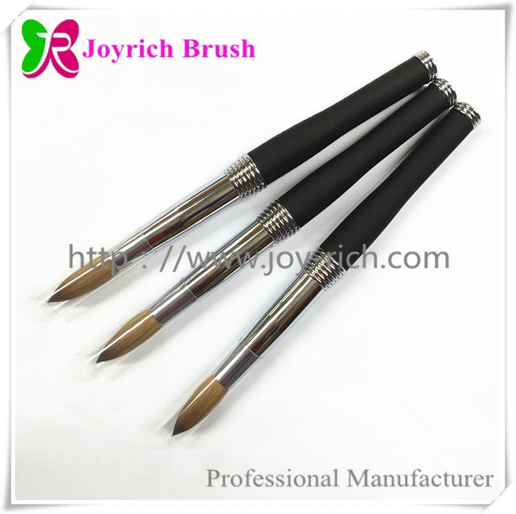 JRA26--Black metal handle kolinsky hair acrylic nail brush