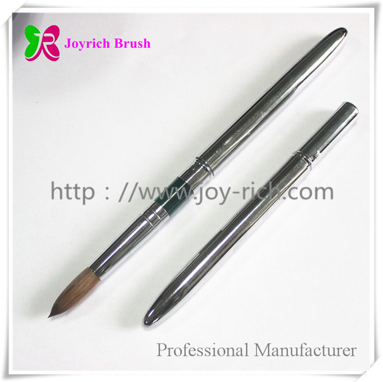 JRA27--Silver metal handle kolinsky hair acrylic nail brush