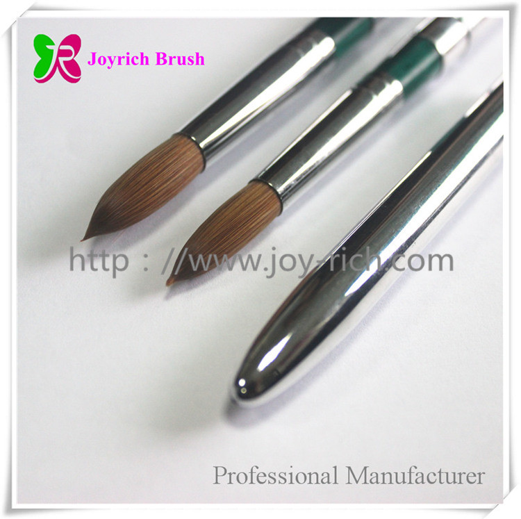 JRA27--Silver metal handle kolinsky hair acrylic nail brush