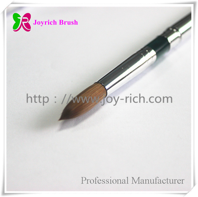 JRA27--Silver metal handle kolinsky hair acrylic nail brush