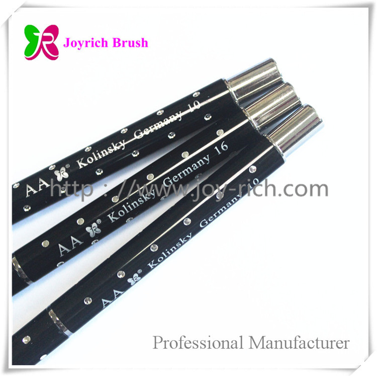 JRA33--Black metal handle kolinsky hair acrylic nail brush