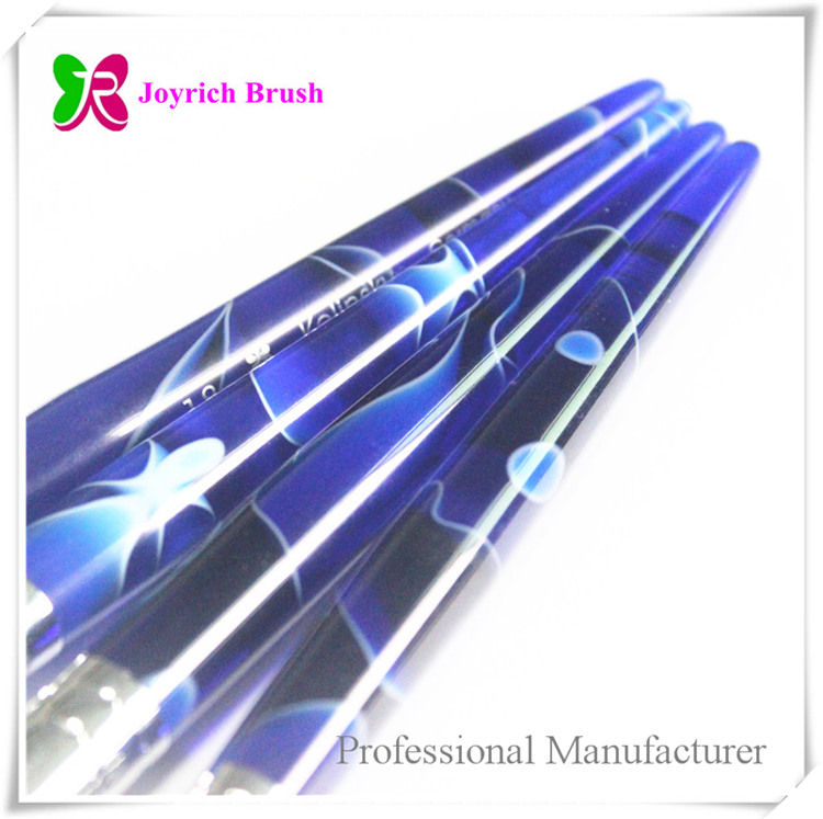 JRA35--Blue acrylic handle kolinsky hair acrylic nail brush