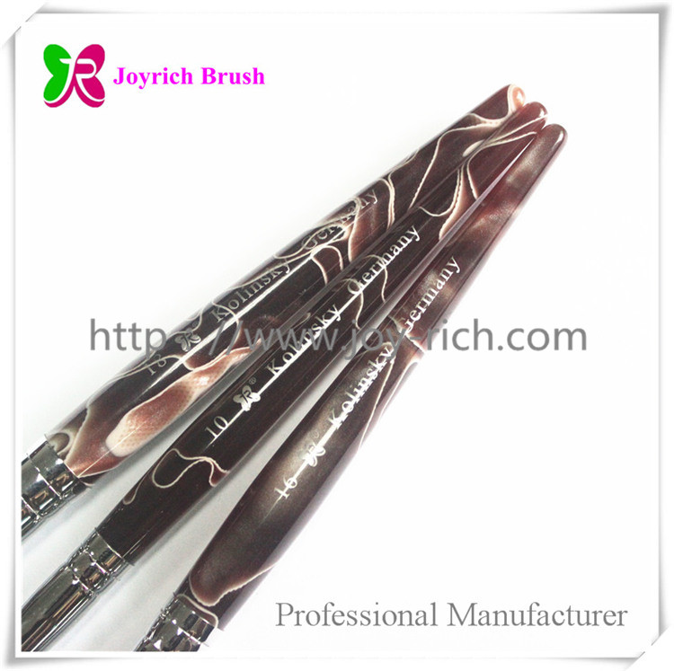 JRA45--Coffee acrylic handle kolinsky hair acrylic nail brush