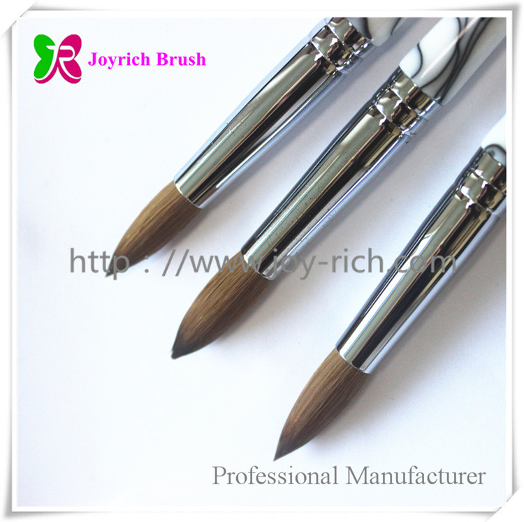 JRA49--Marble acrylic handle kolinsky hair acrylic nail brush