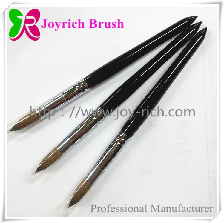 JRA50--Black wooden handle kolinsky hair acrylic nail brush