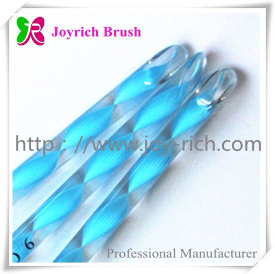 JRS1--Blue acrylic handle kolinsky hair 3D nail brush