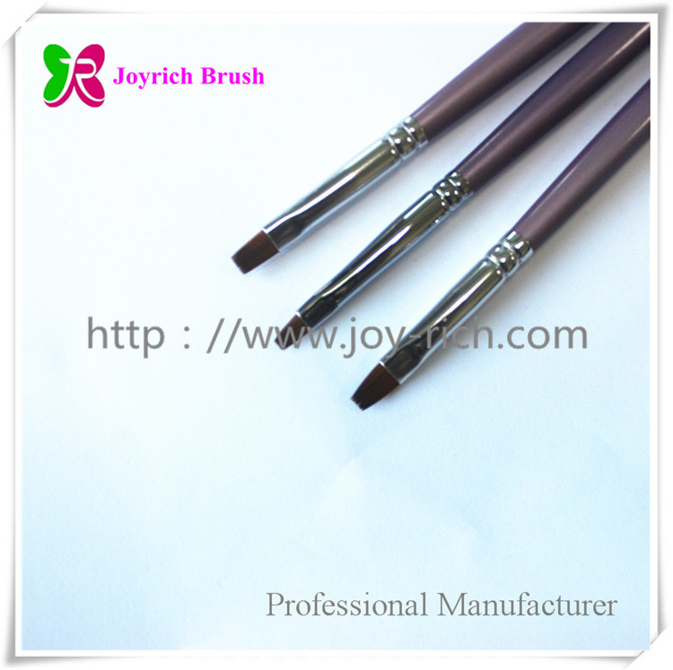 JRG6--Purple wooden handle gel nail brush