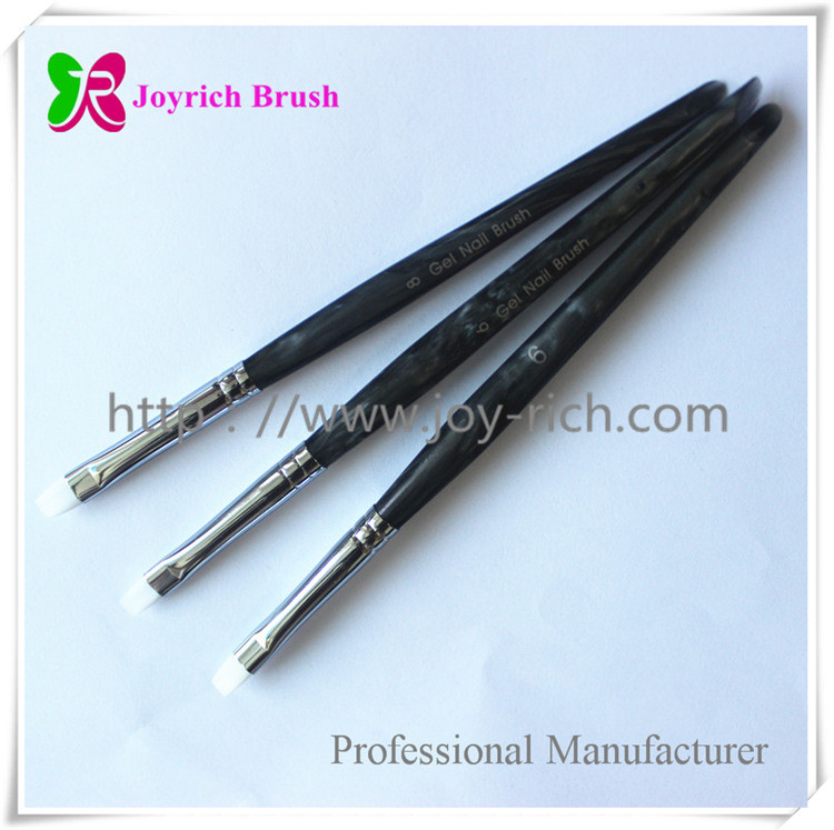 JRG13--Black acrylic handle gel nail brush