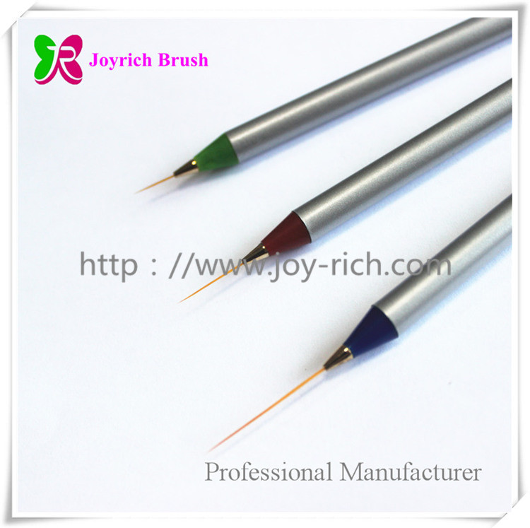 JRN3--Silver acrylic handle nail art brush