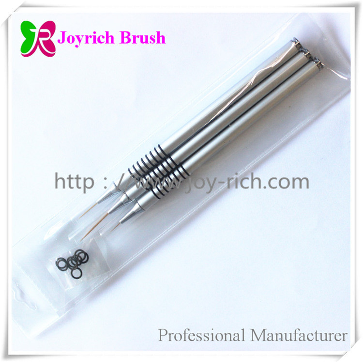 JRN6--Silver metal handle nail art brush