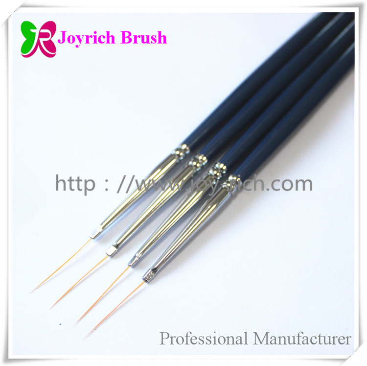 JRN4BL--Blue wooden handle nail art brush