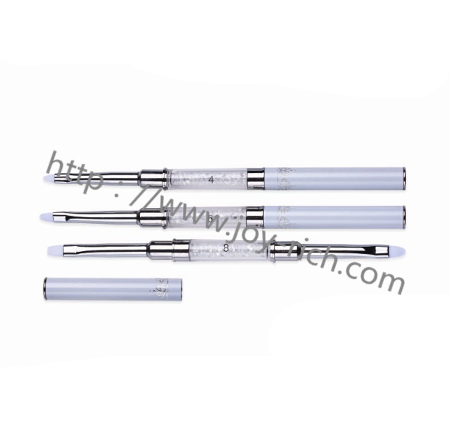 JRDB3--White metal handle double nail brush set