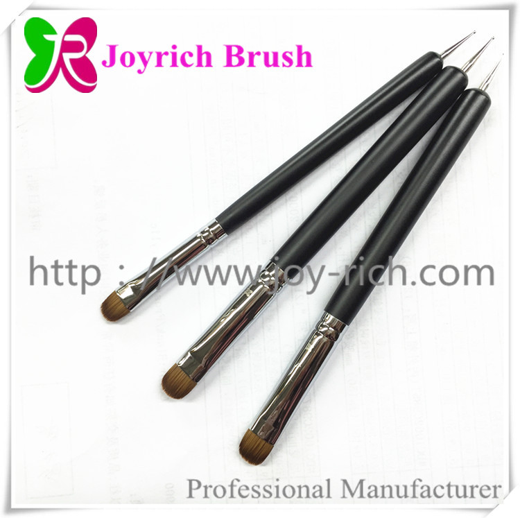 JRF3--Black wooden handle french nail brush