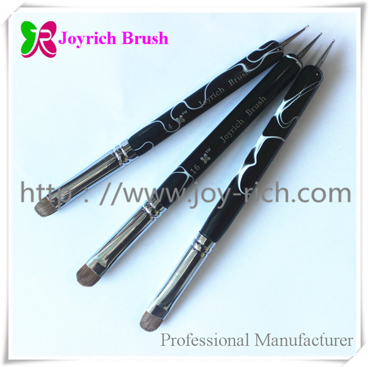 JRF4--Black acrylic handle french nail brush