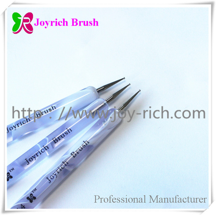 JRF6--Purple acrylic handle french nail brush