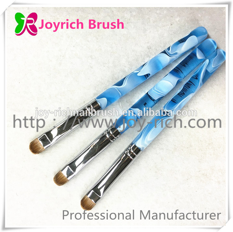 JRF8--Blue acrylic handle french nail brush